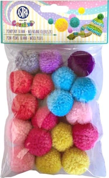 Decorative pompoms 30mm - Woolen balls