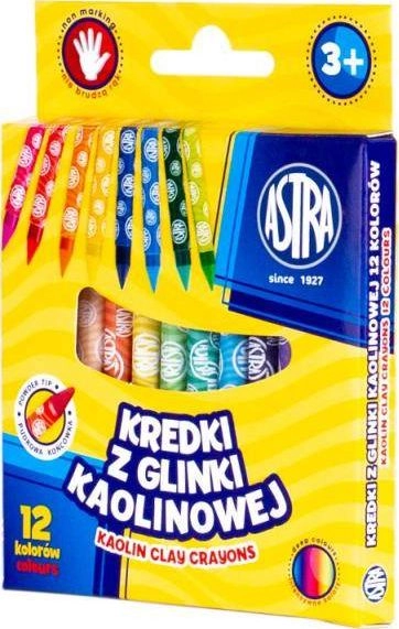 Astra kaolin clay crayons  12 colors