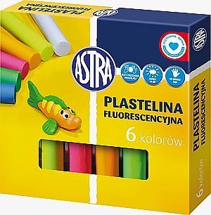 Astra Plasticine 6 colors fluorescent WIKR-052706