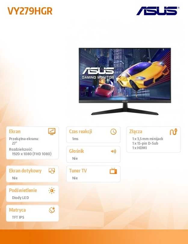 ASUS VY279HGR 6135-0NJ 90LM06D3-B01A70 90LM06D3-B02171 UPASU027XS79HGR