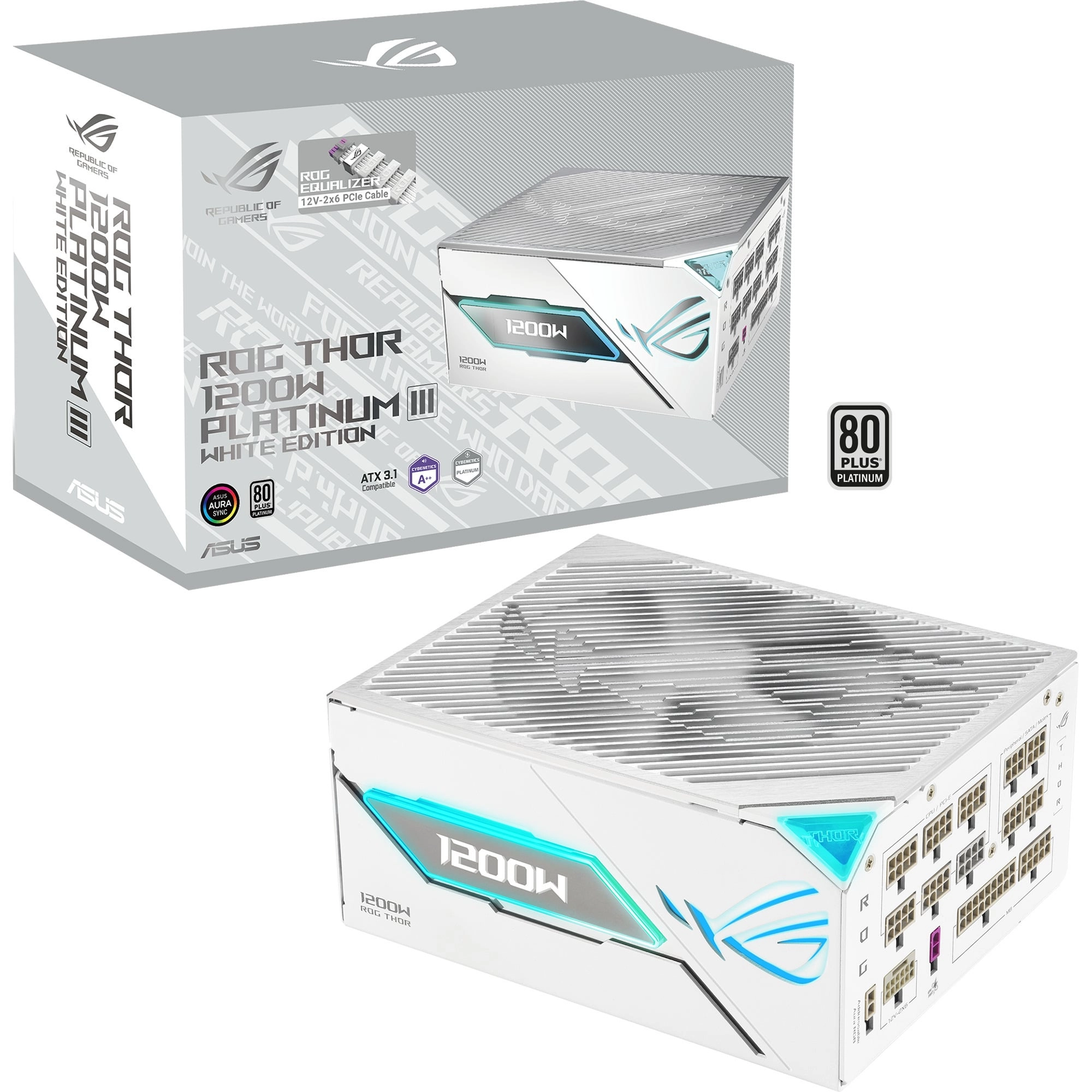 ASUS ROG -THOR-1200P3-WHITE-GAMING-E power supply unit