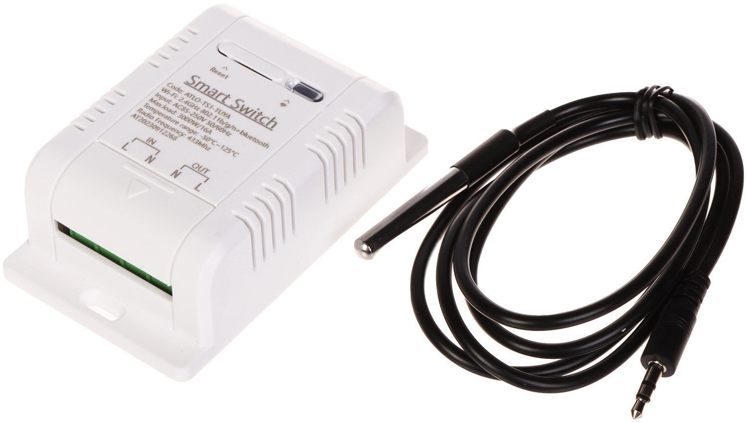 SMART SWITCH WITH TEMPERATURE MEASUREMENT ATLO-TS1-TUYA