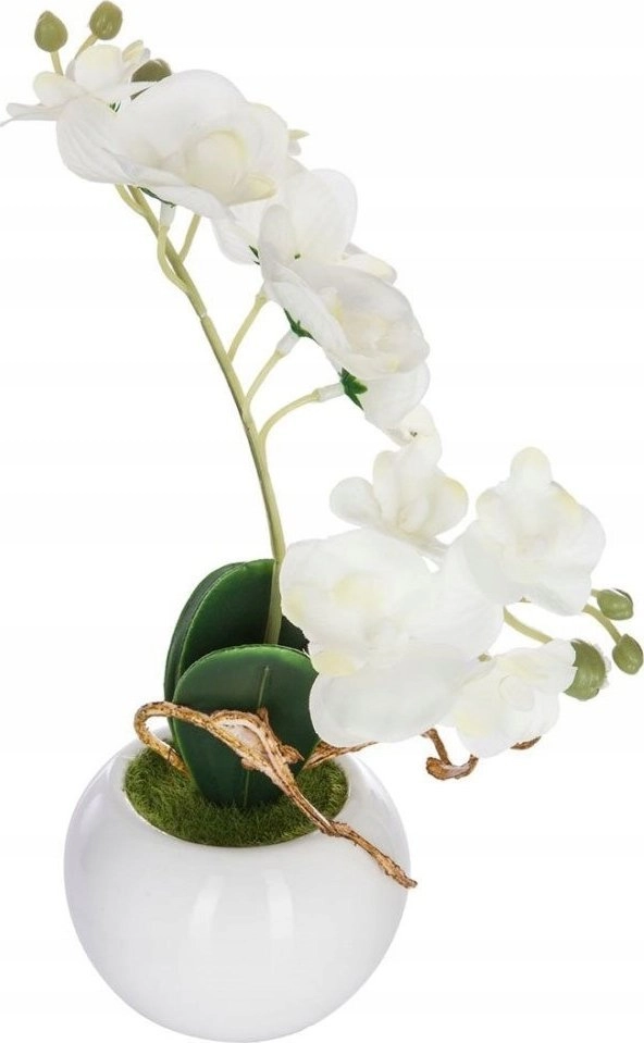 Atmosphera White artificial orchid in a