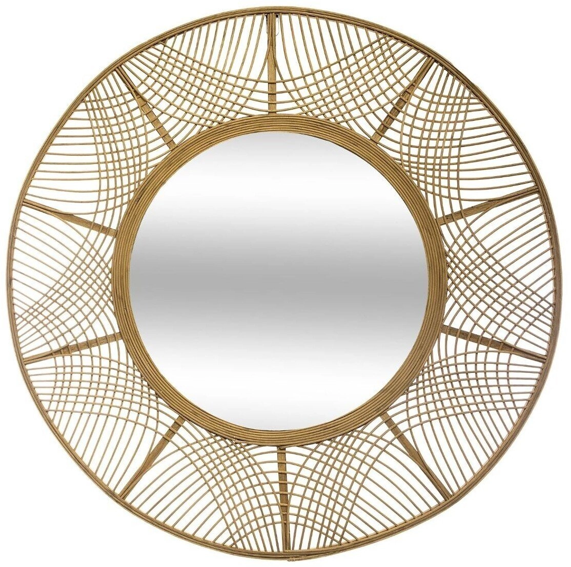 Atmosphera Lustro boho w bambusowej ramie