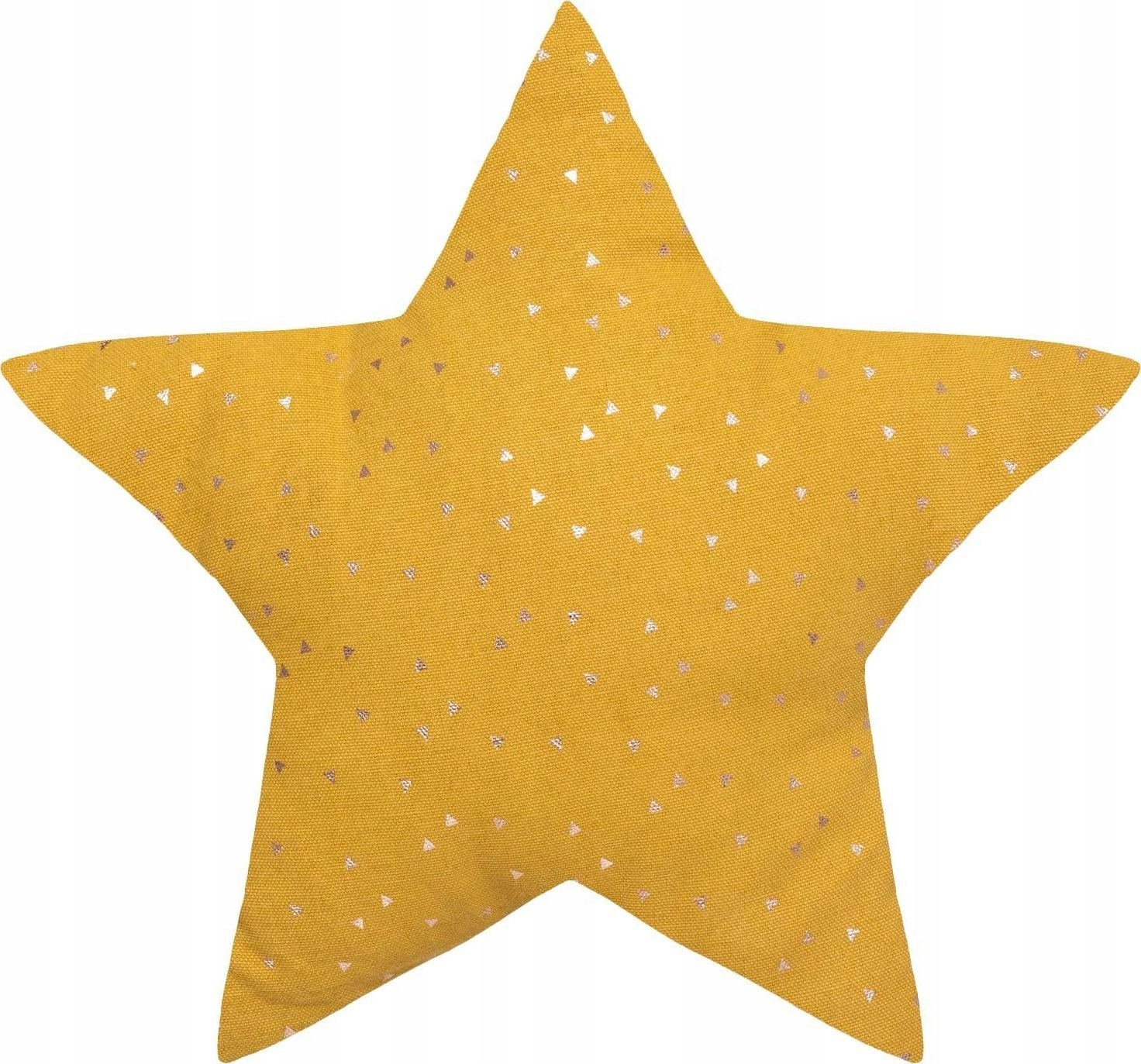 Atmosphera Star-shaped decorative pillow yellow cotton