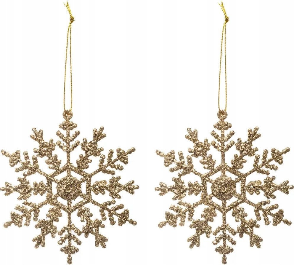 Atmosphera Pendants  glitter snowflakes  2 pcs