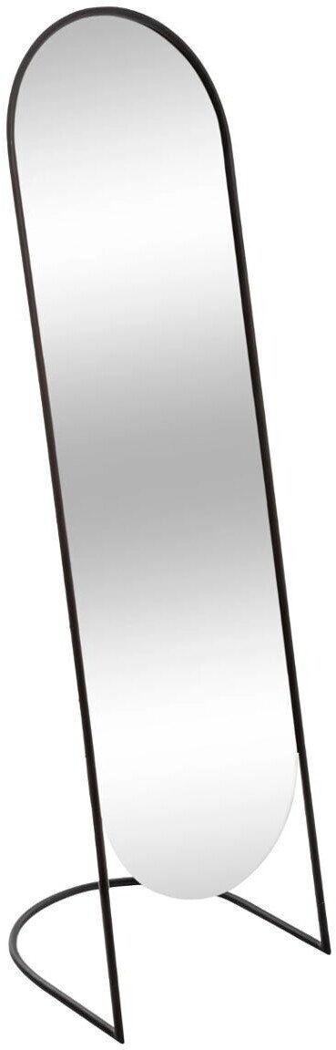 Large standing mirror in a metal