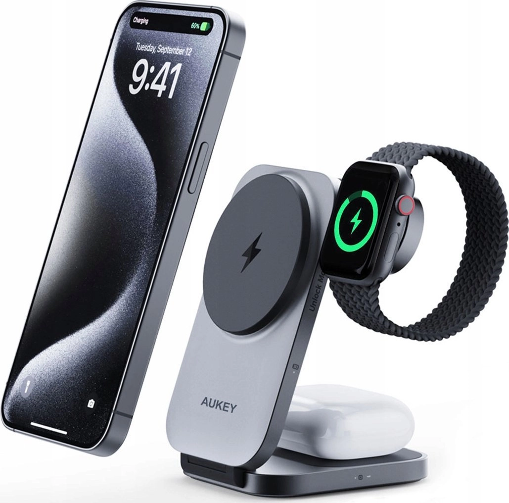 Aukey MagFusion Z 3-in-1 Foldable MagSafe