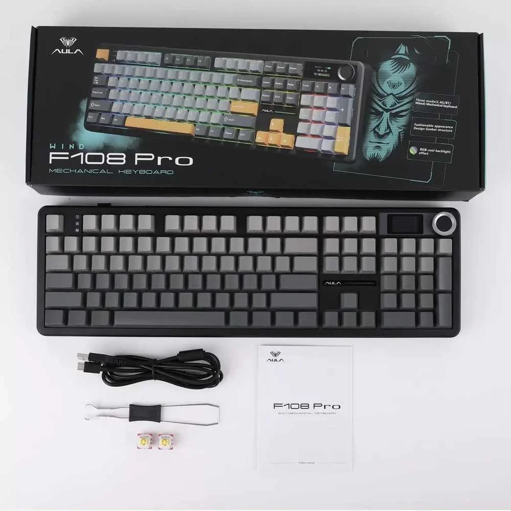 Tastatūra Aula F108 PRO (melna)