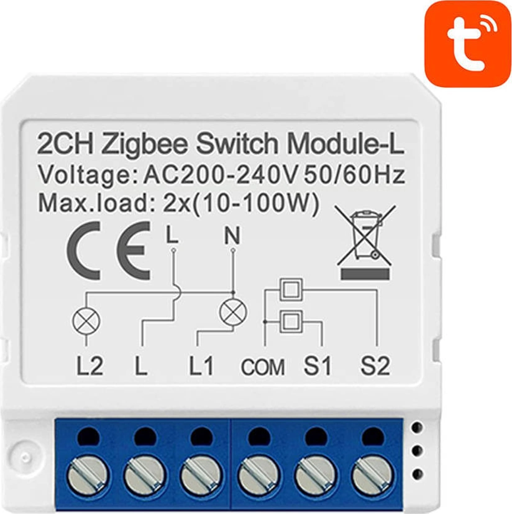 Smart ZigBee Switch Avatto LZWSM16-W2 Without