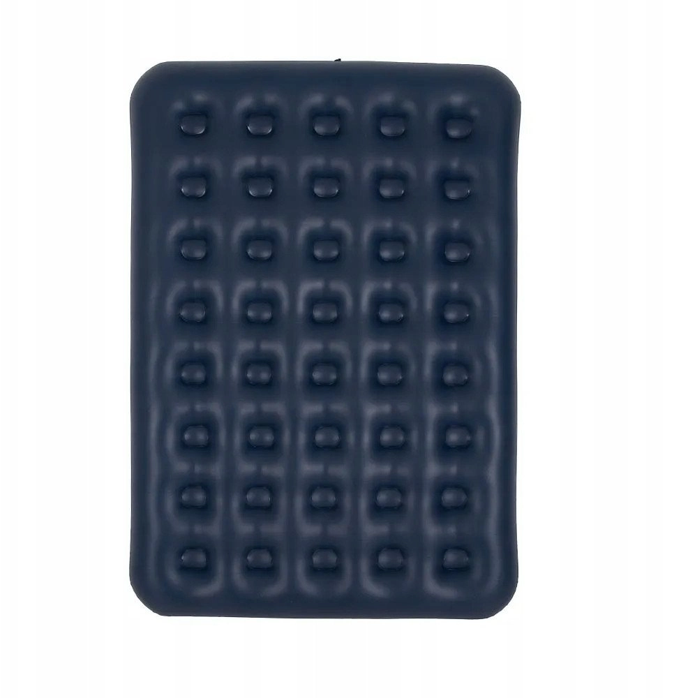 Double inflatable tourist mattress with velvet