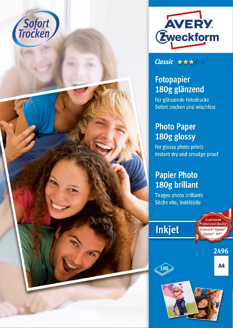 Avery 2496 photo paper A4 White