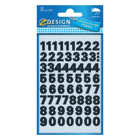 Avery 3781 self-adhesive label Permanent Black