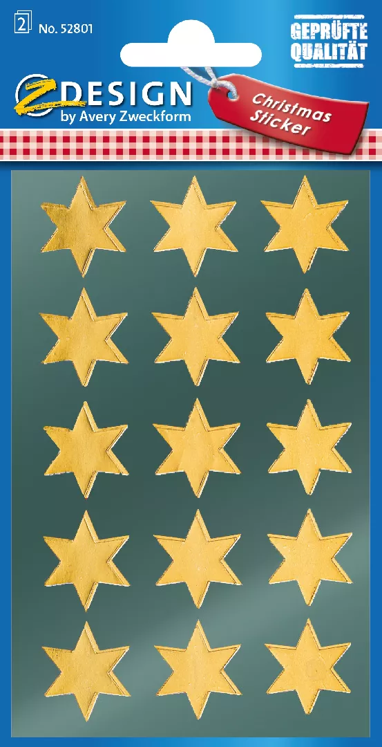 Avery 52801 decorative sticker Paper Gold