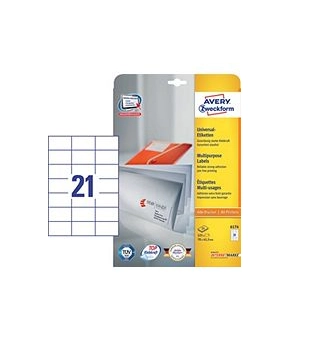 Avery 6174 self-adhesive label White 525