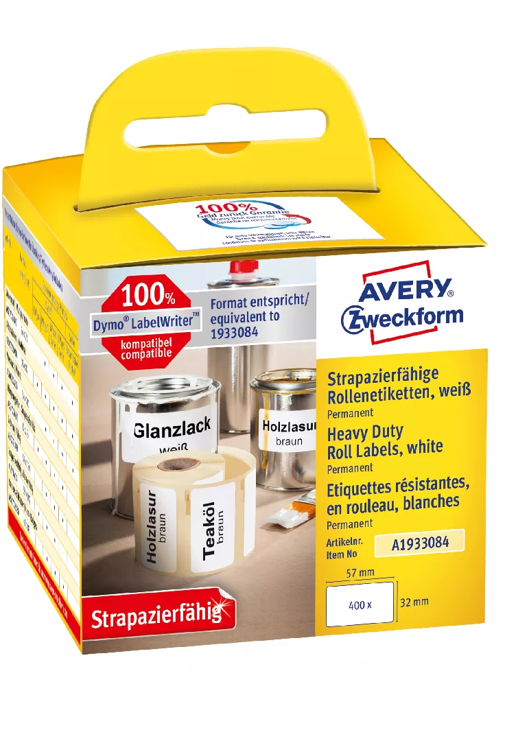 Avery A1933084 self-adhesive label Rounded rectangle