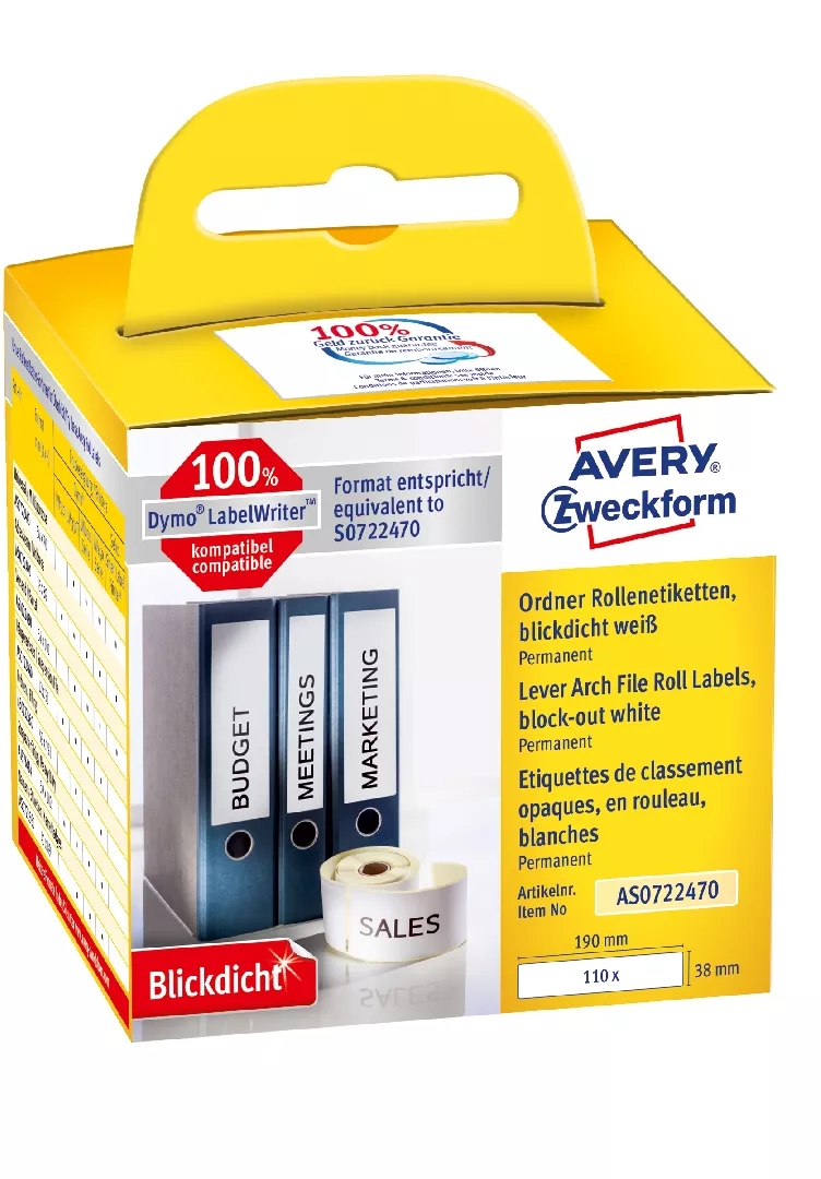 Avery AS0722470 self-adhesive label Rectangle Permanent