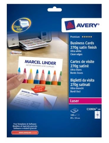 Avery C32026-10 business card Laser Paper