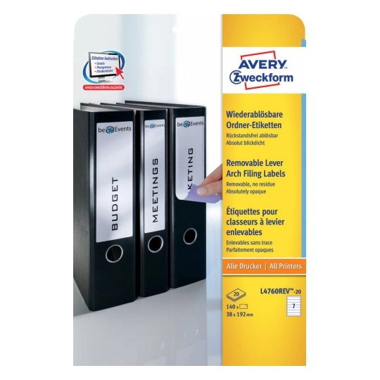 Avery L4760REV-20 self-adhesive label Rounded rectangle
