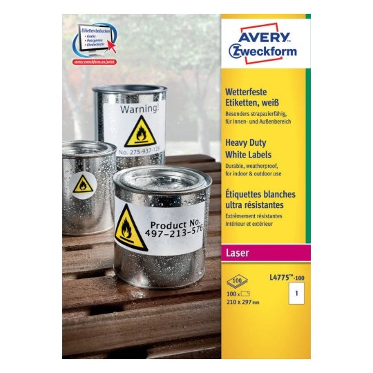Avery L4775-100 self-adhesive label Rounded rectangle