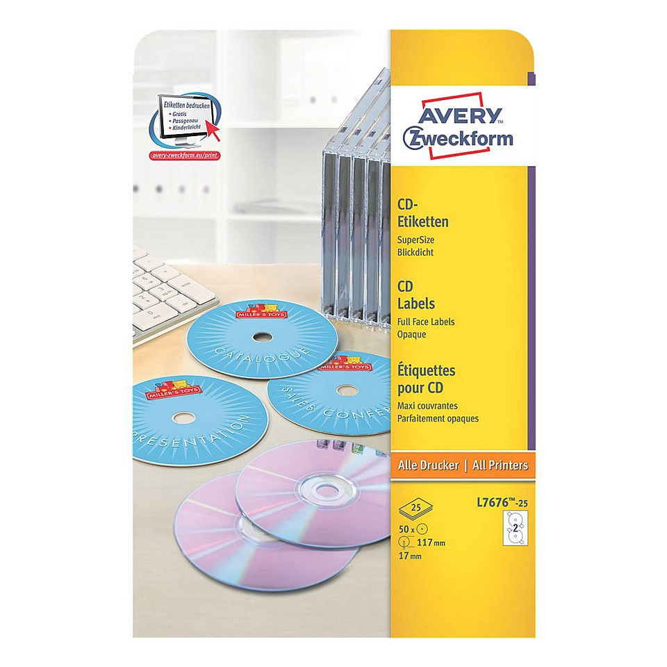 Avery CD Labels Super Size 117