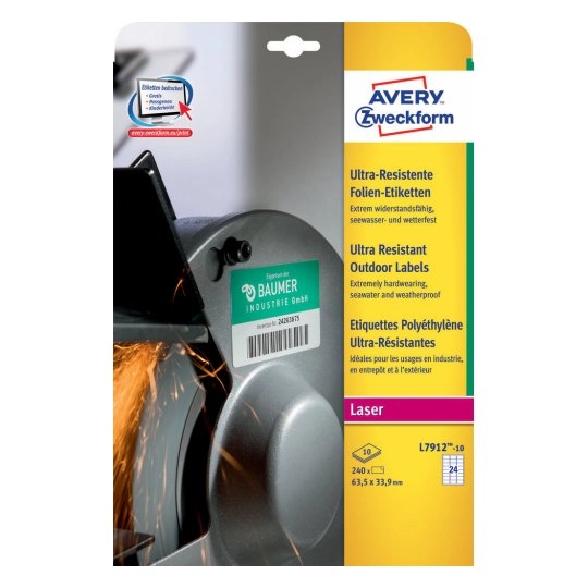 Avery L7912-10 self-adhesive label Rounded rectangle