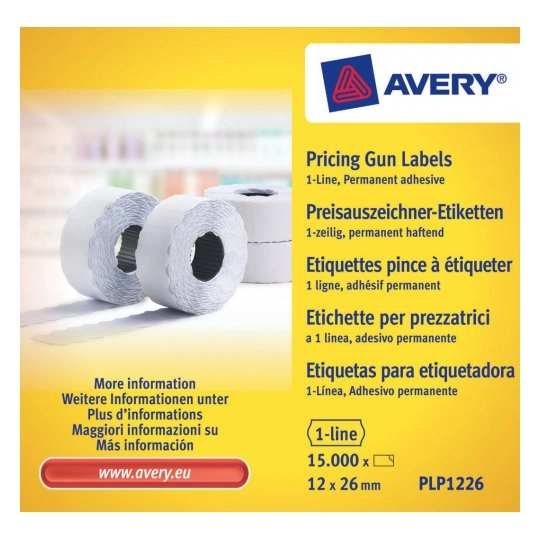 Avery PLP1226 self-adhesive label Price tag