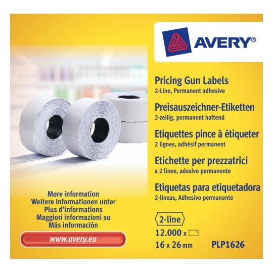 Avery PLP1626 self-adhesive label Price tag