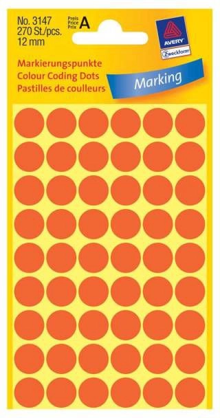 Avery 3147  Red  Round  Permanent  Paper