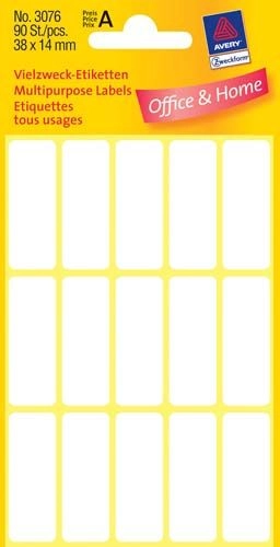 Avery Manual Labels  White  38 x