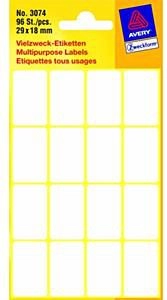 Avery Zweckform White mini labels for