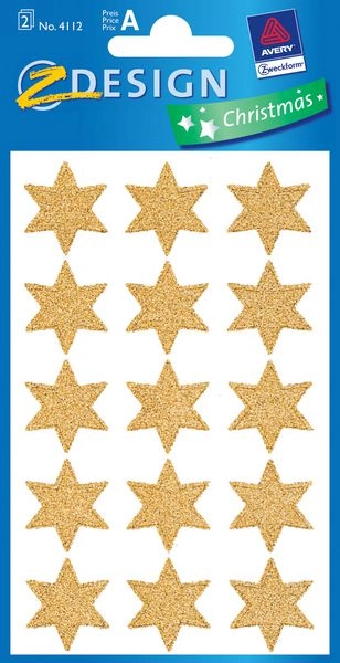 Avery Zweckform shiny gold stars (4112)
