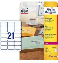 Avery Zweckform Transparent Inkjet Labels 63