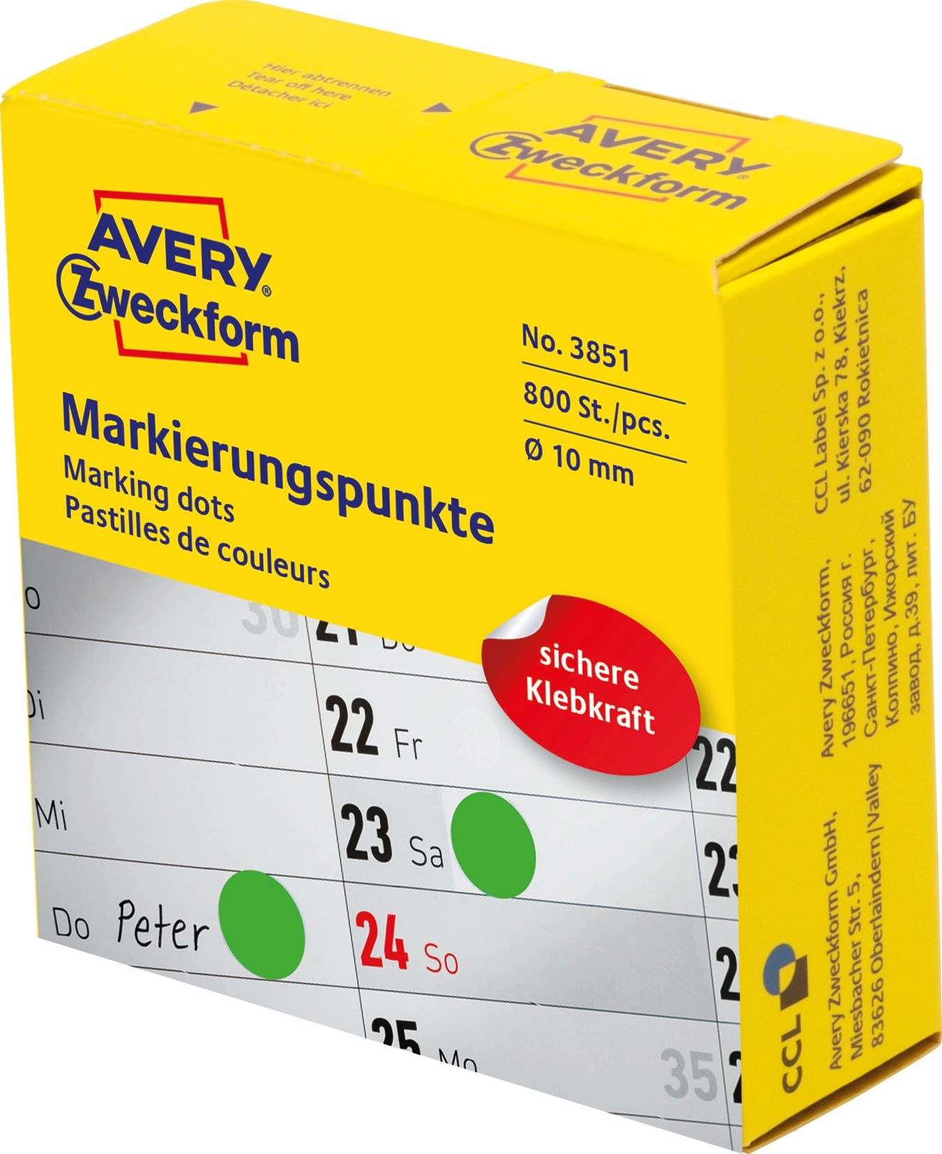 Avery Zweckform Marking circles in Avery