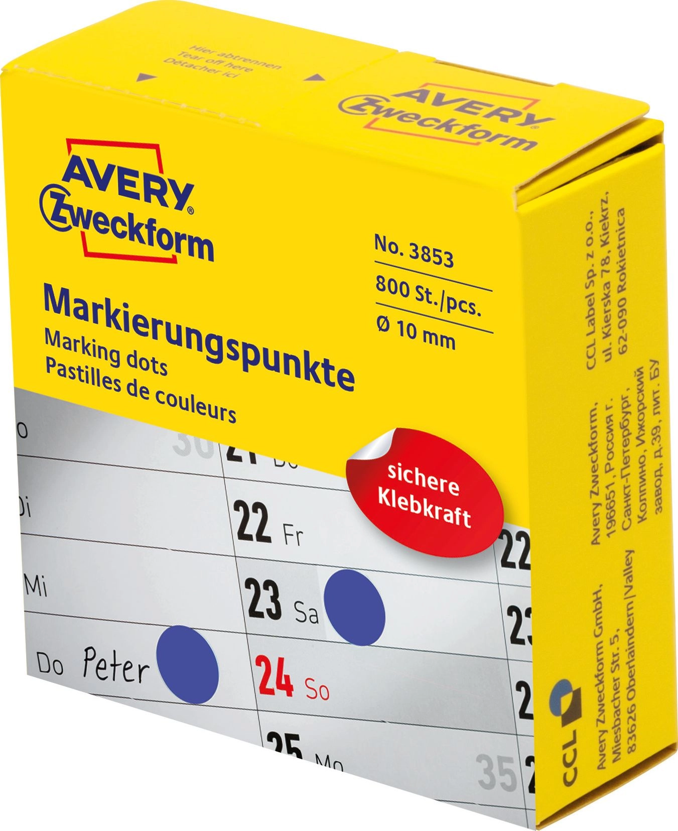 Avery Zweckform Marking circles in Avery