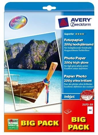 Avery 2572-50  High-gloss  200 g/m²  A4