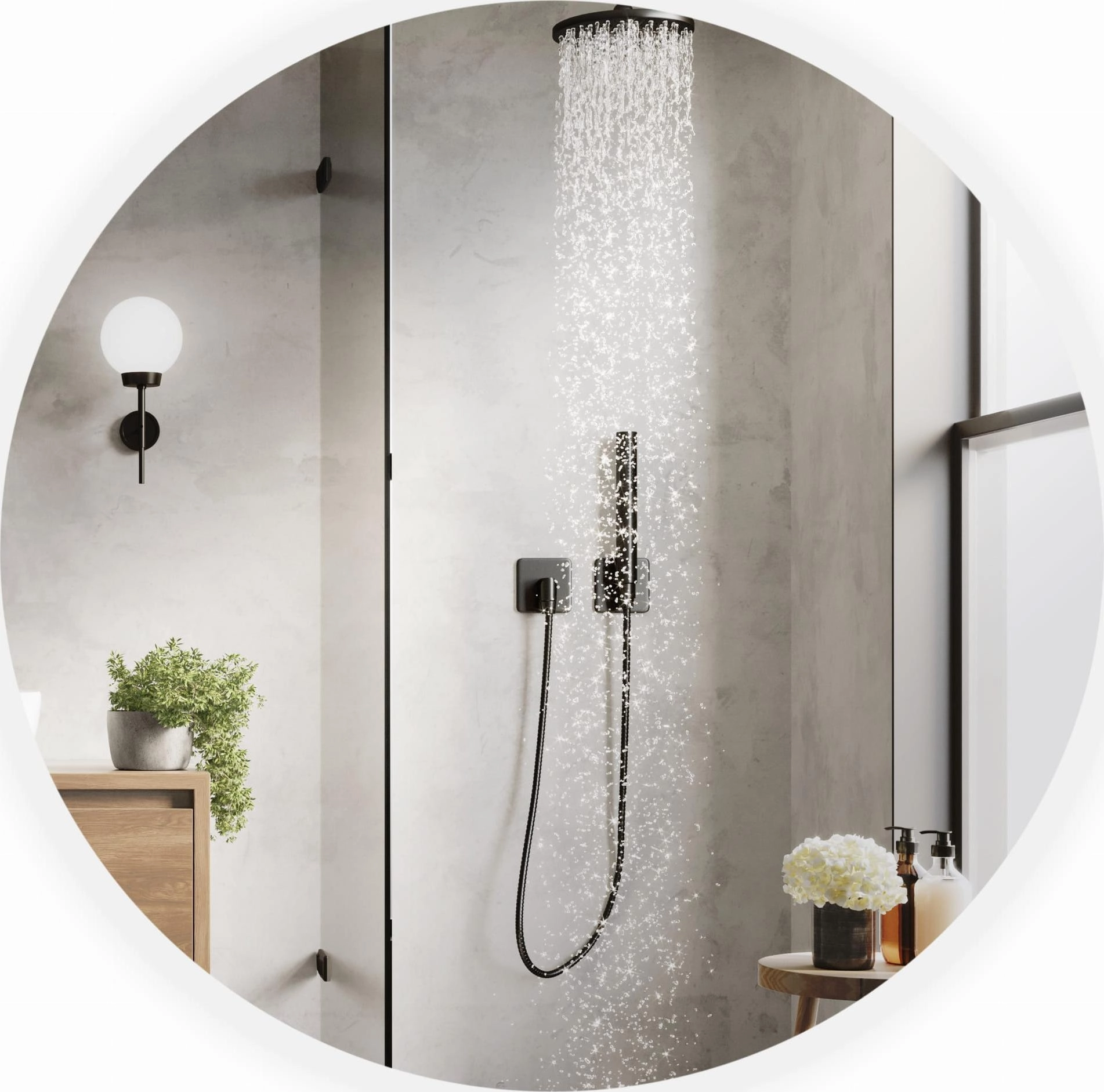MIRROR ENLIGHTED LED LUNA ROUND D70