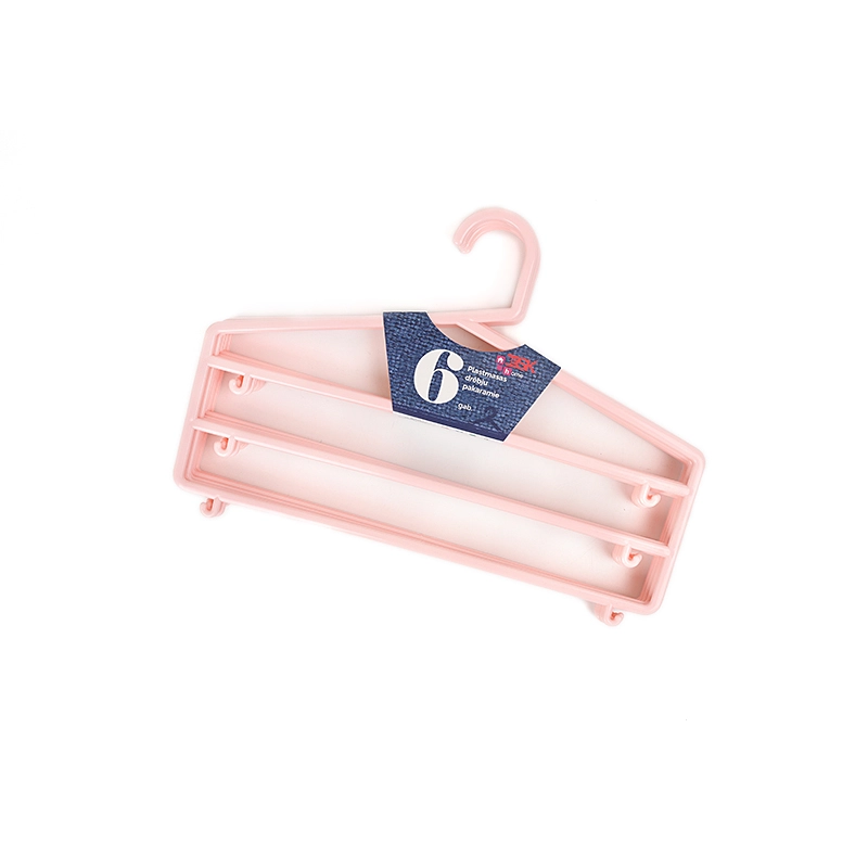Drēbju pakaramais plastmasas 36x25cm 6gb rozā