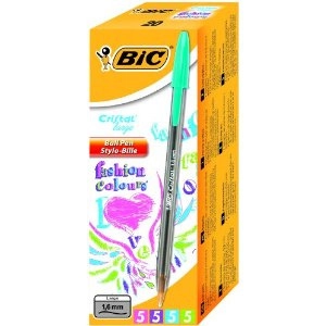 BIC Cristal large Blue  Green  Pink