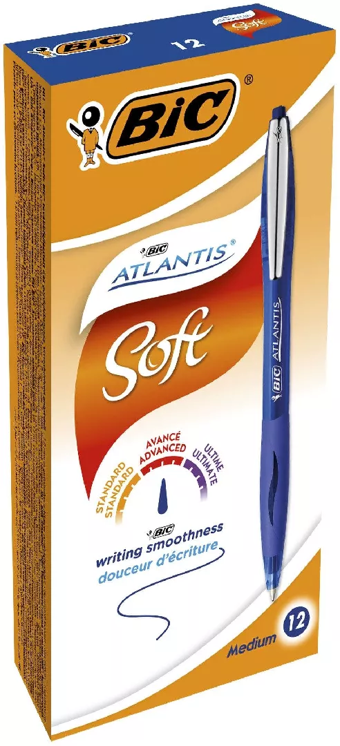 BIC Atlantis Soft Blue Clip-on retractable