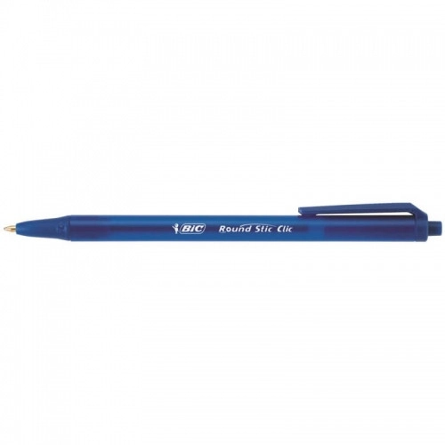 BIC Round Stic Clic Blue Clip-on