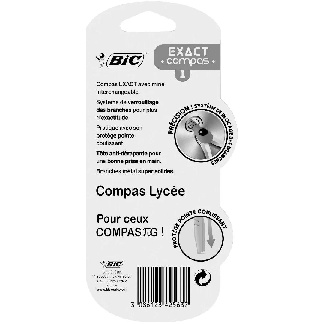 BIC 935712 bow compass Red White