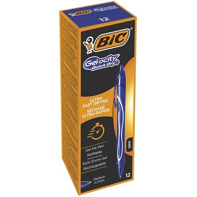 BIC Gel-ocity Quick Dry Blue Clip-on