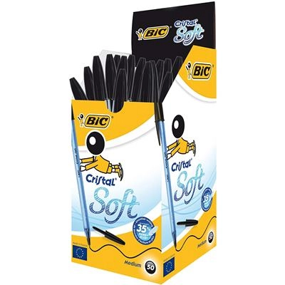 BIC Cristal Soft Black Stick ballpoint