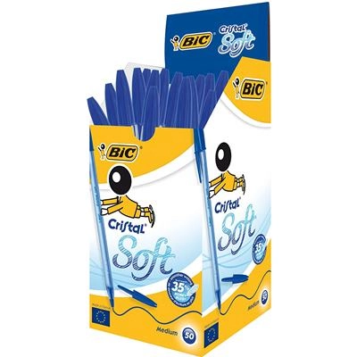 BIC Cristal Soft Blue Stick ballpoint
