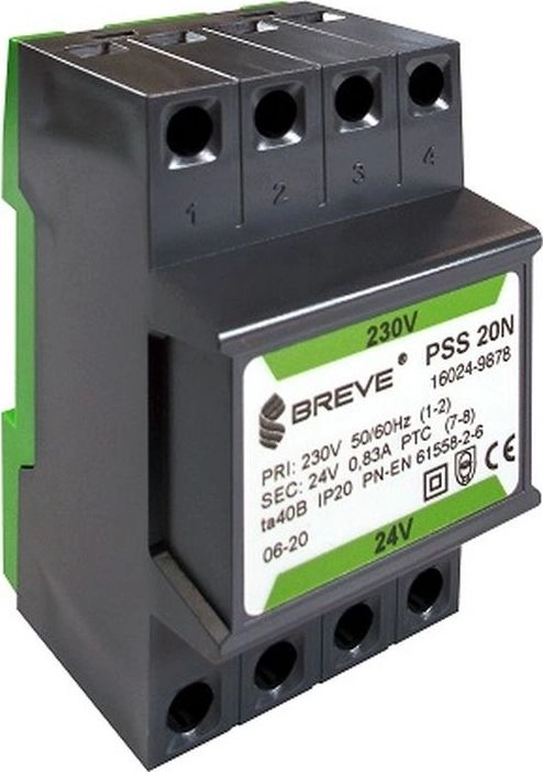 BREVE Transformator 1-fazowy modułowy PSS 20N