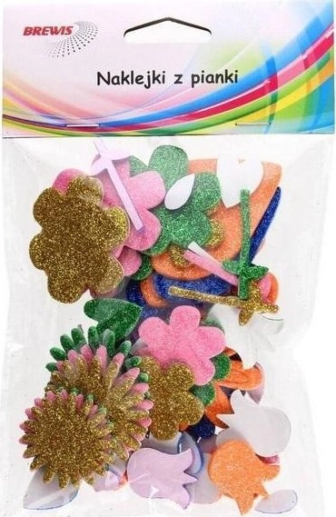 Foam stickers flowers/glitter figures PVC31 13414708