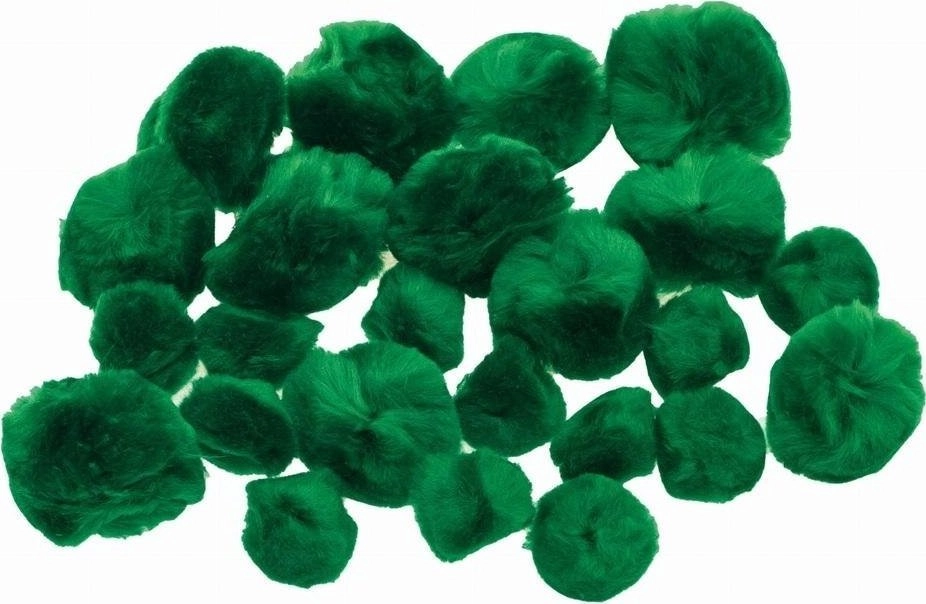 BREWIS Fluffy pompons green 24 pcs