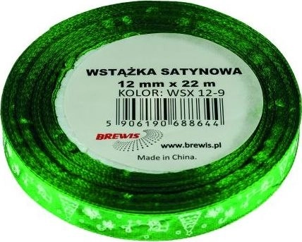 Satin ribbon with a Christmas motif