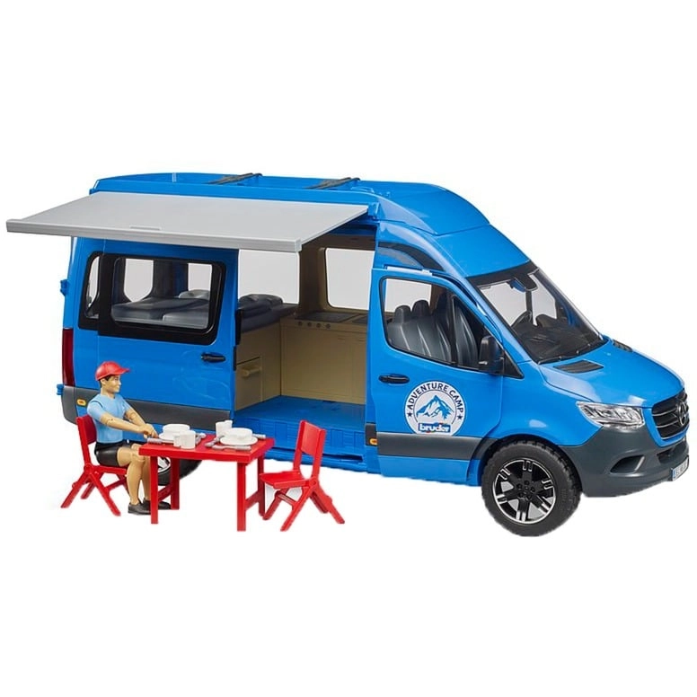 Brother Ata BRUDER Sprinter Camper mėlyna+fig+akces